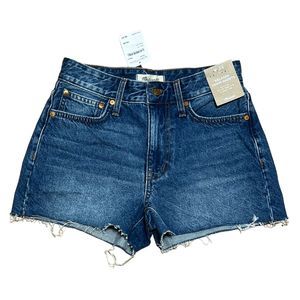 MADEWELL Relaxed Denim Raw Hem Shorts - Size 24 - NEW w/ Tags! MSRP $78